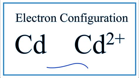 electron configuration of cd|How to Write the Electron Configuration for Cd and Cd2+.